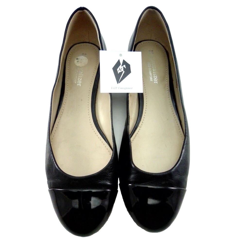 Naturalizer Comfort Women's Black Leather Almond Toe .5'' Heel Shoe Size 8N